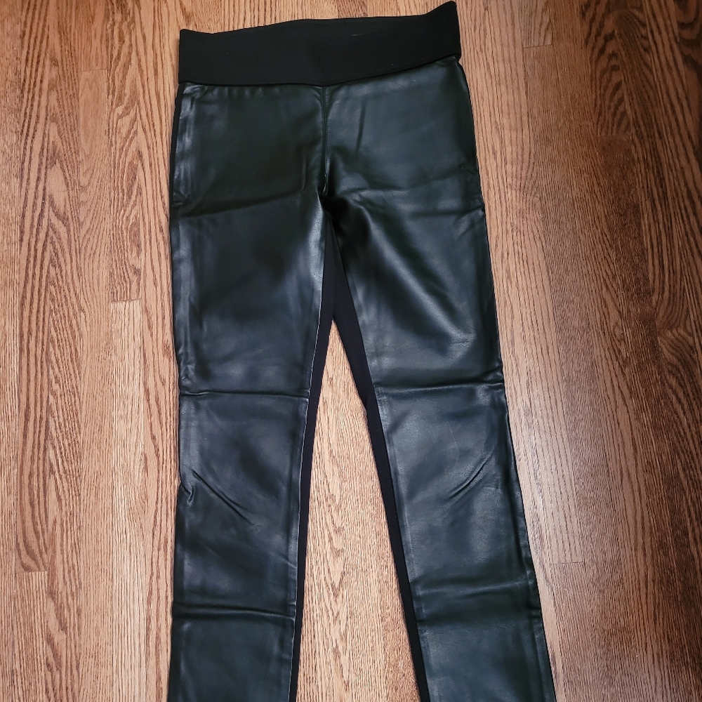 Club Monaco faux leather/fabric leggings